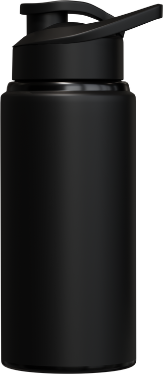 black tumbler 3d side view